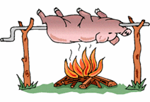 Pig on the fire